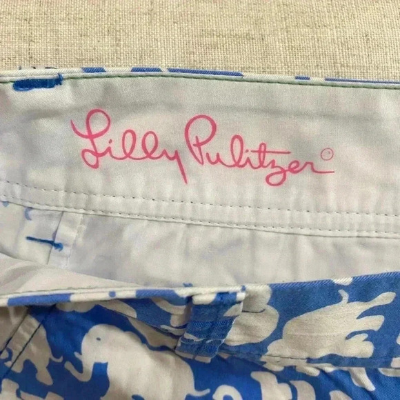 Lilly Pulitzer Callahan Elephant Shorts Sz 2 - Picture 5 of 8